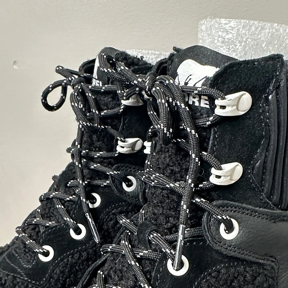 Sorel Brex Black and Cream Winter Boots - Picture 2 of 14